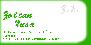 zoltan musa business card